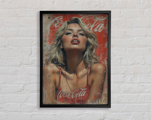 Coca Cola Woman Framed Print