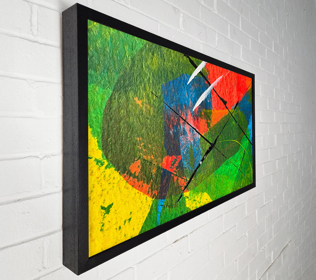  A Canvas Print of Green Abstract Lines Canvas Print