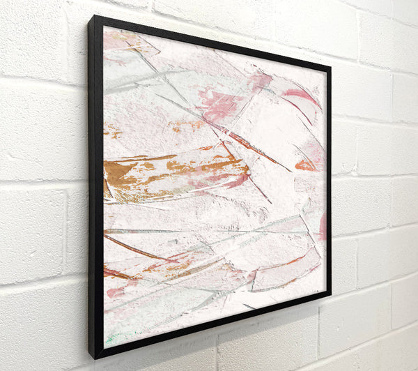 Blush And White Abstract