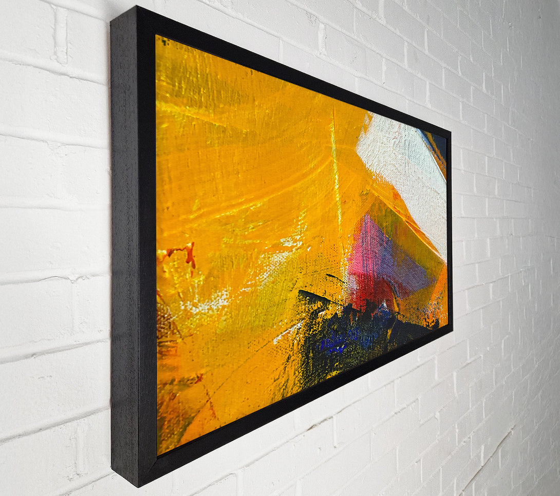  A Canvas Print of Golden Brushstrokes Abstract Canvas Art