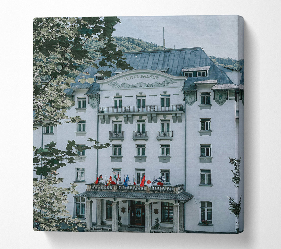  A Canvas Print of White Palace Flags Canvas Print