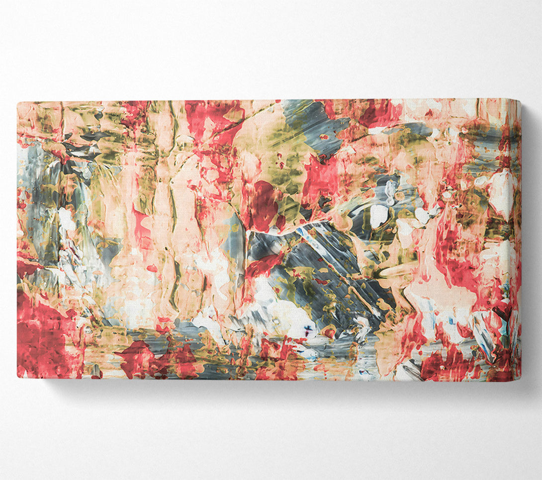  A Canvas Print of Crimson Abstract Burst Canvas Print