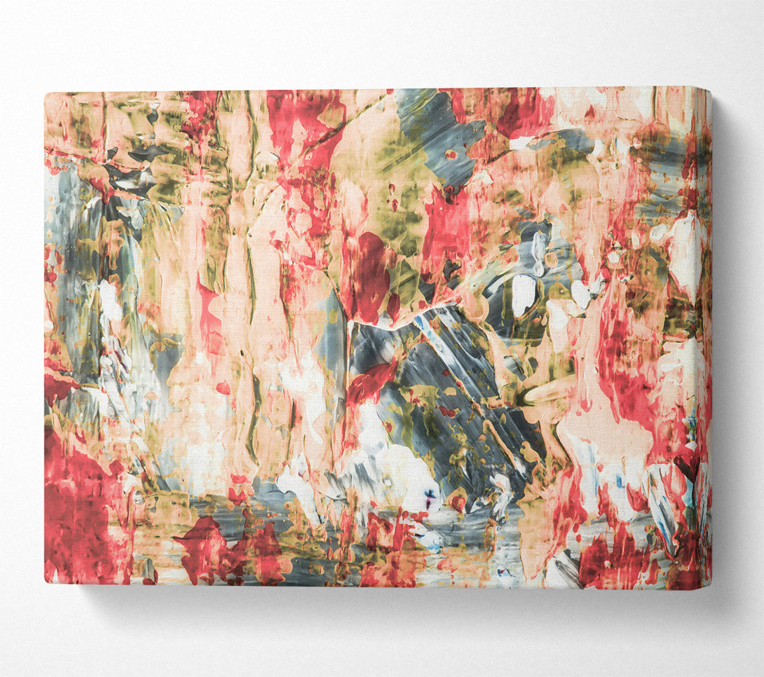  A Canvas Print of Crimson Abstract Burst Canvas Print