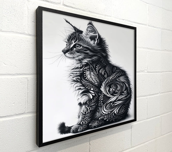 Black Feline Flourish