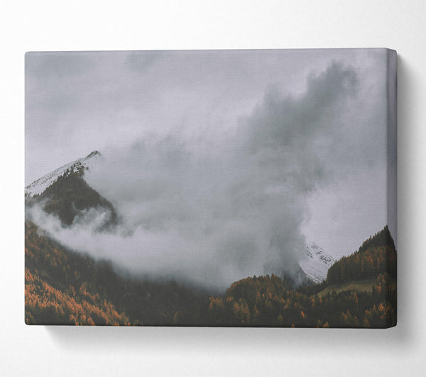  A Canvas Print of Gray Sky Mountain Mist Canvas Print