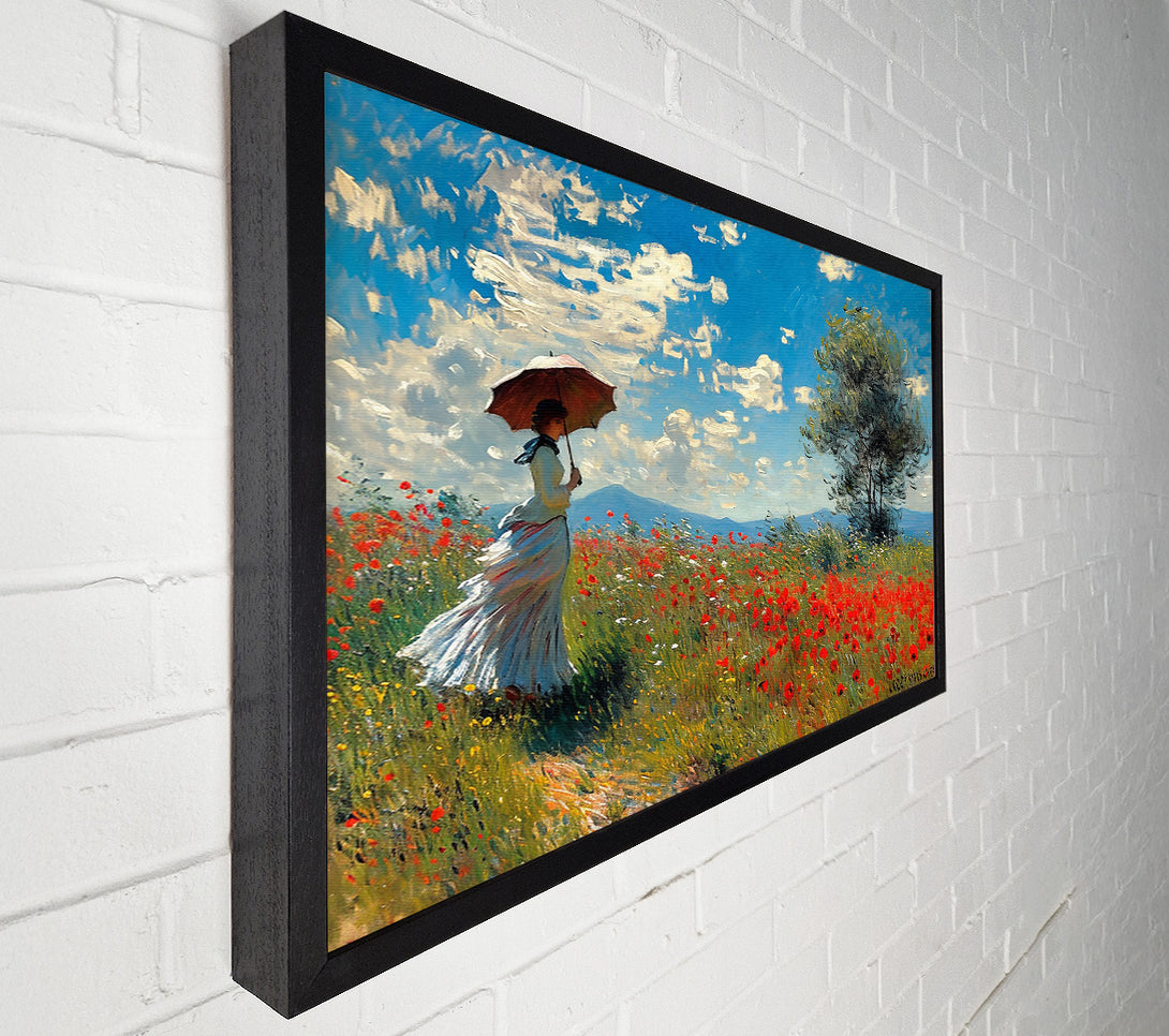  A Canvas Print of Crimson Poppy Field Canvas Print