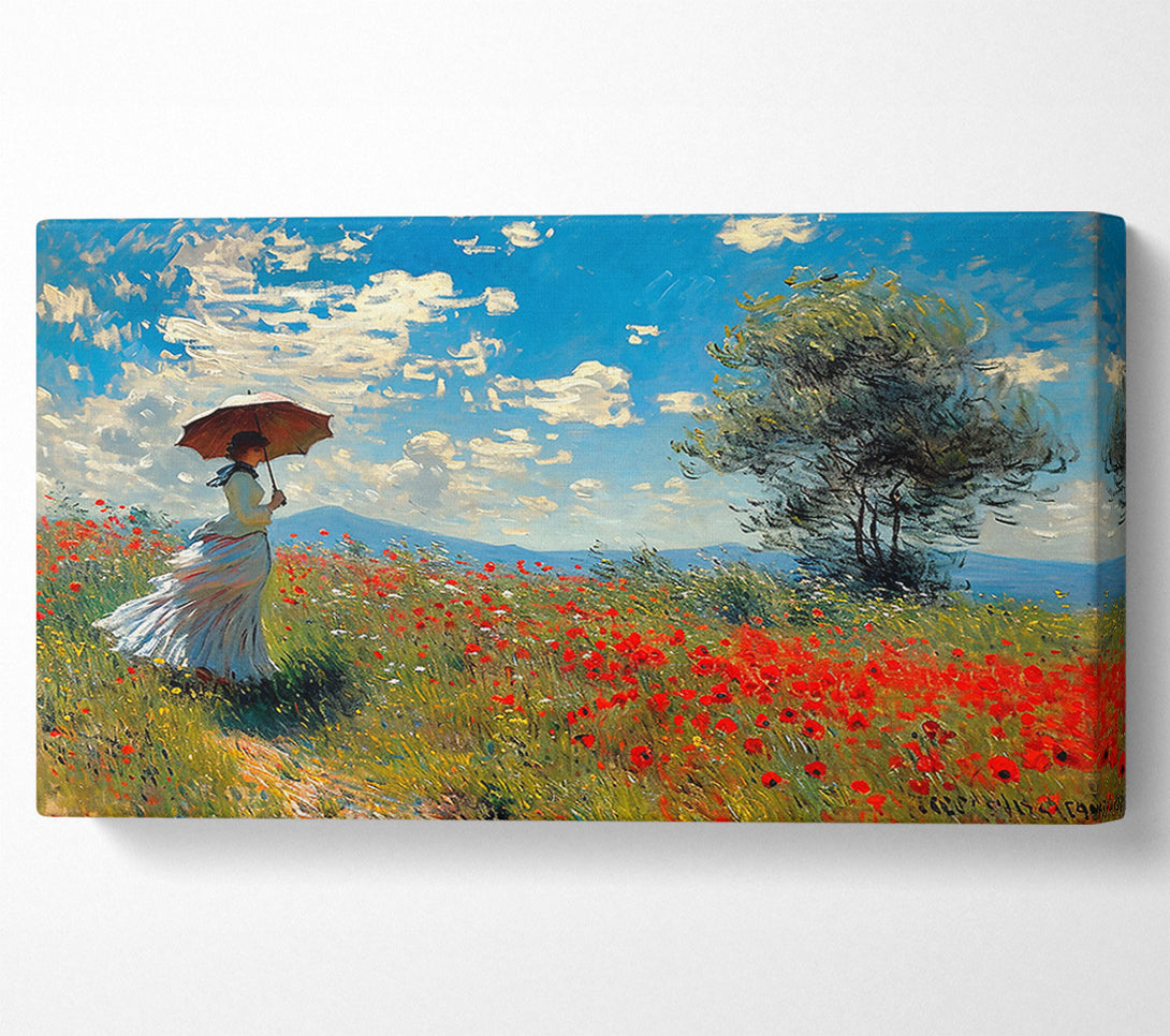  A Canvas Print of Crimson Poppy Field Canvas Print