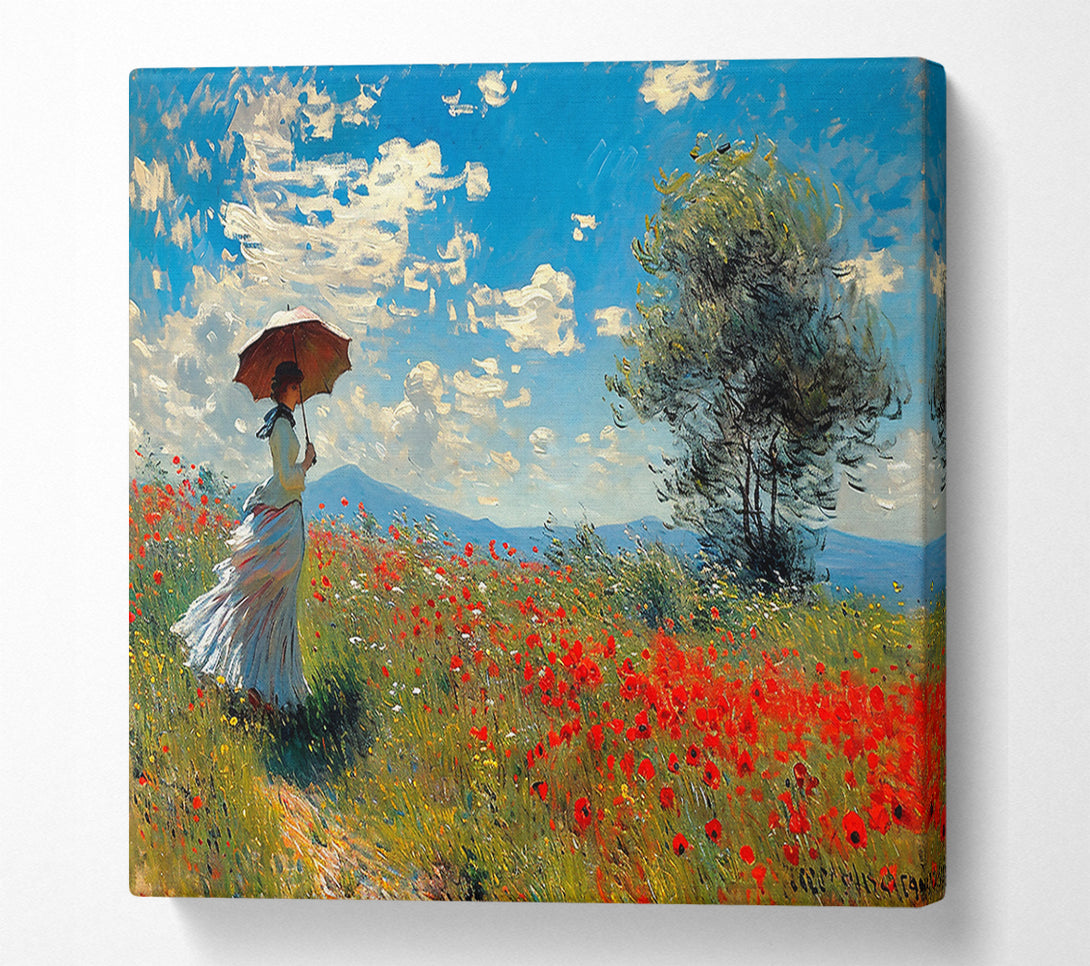  A Canvas Print of Crimson Poppy Field Canvas Print