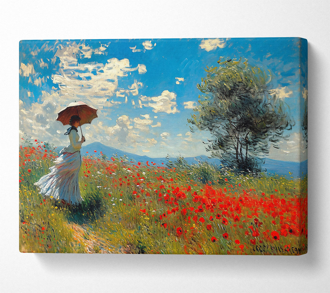  A Canvas Print of Crimson Poppy Field Canvas Print