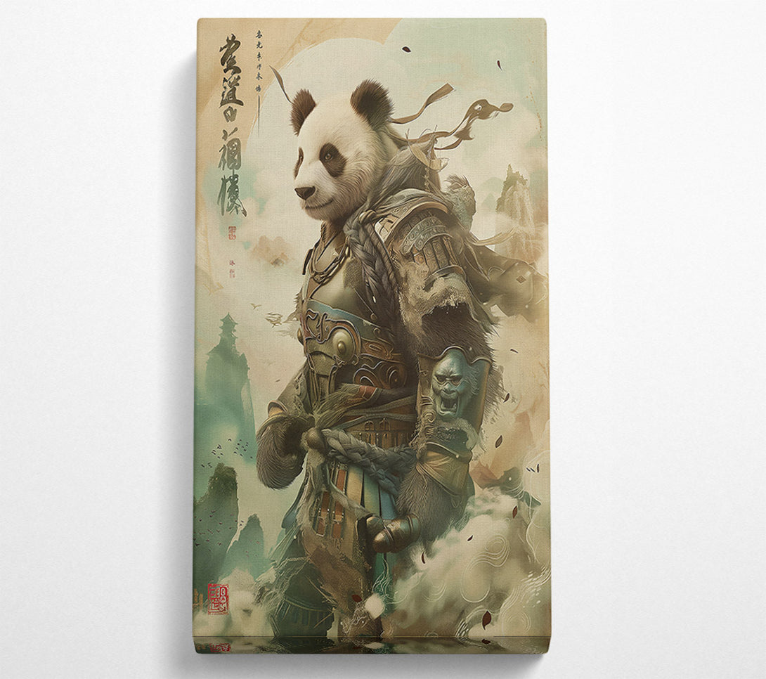  A Canvas Print of Golden Panda Warrior Canvas Print