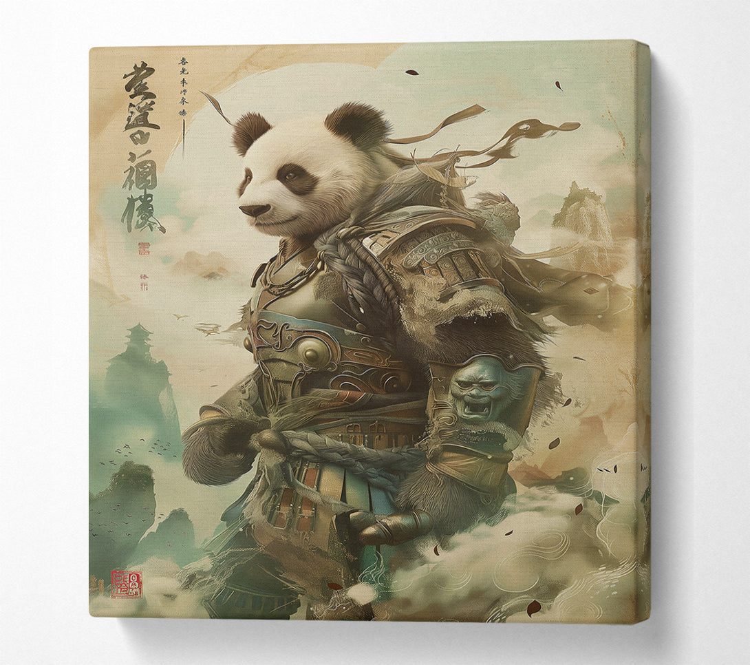  A Canvas Print of Golden Panda Warrior Canvas Print