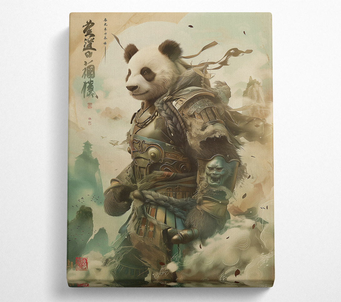  A Canvas Print of Golden Panda Warrior Canvas Print