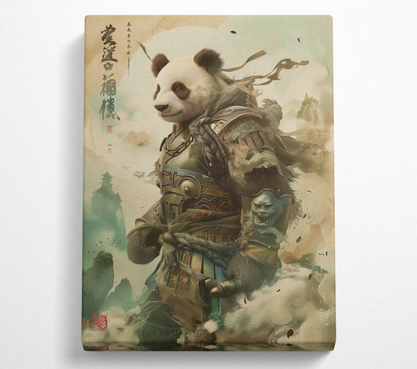  A Canvas Print of Golden Panda Warrior Canvas Print