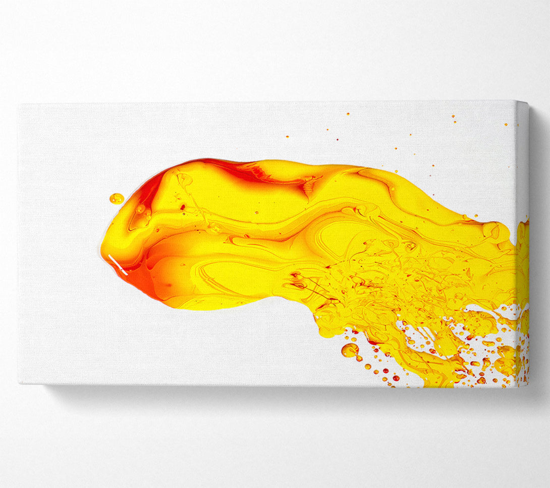  A Canvas Print of Golden Abstract Splashes Canvas Wall Art