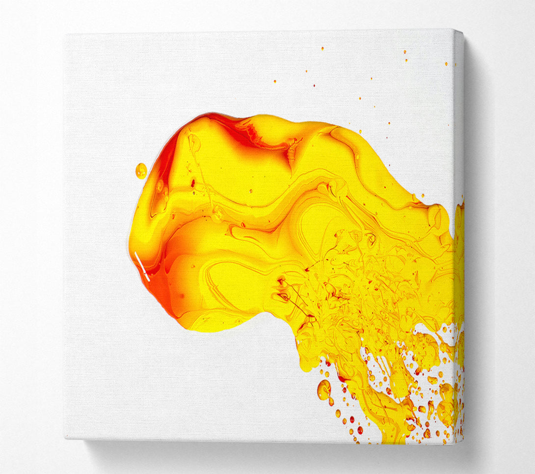  A Canvas Print of Golden Abstract Splashes Canvas Wall Art