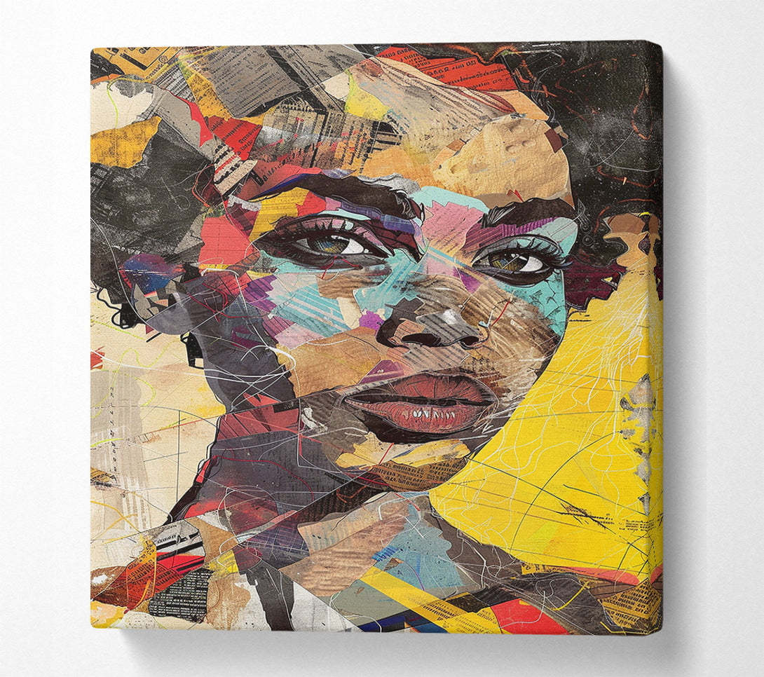 A Canvas Print of Collage Woman Art Canvas Print