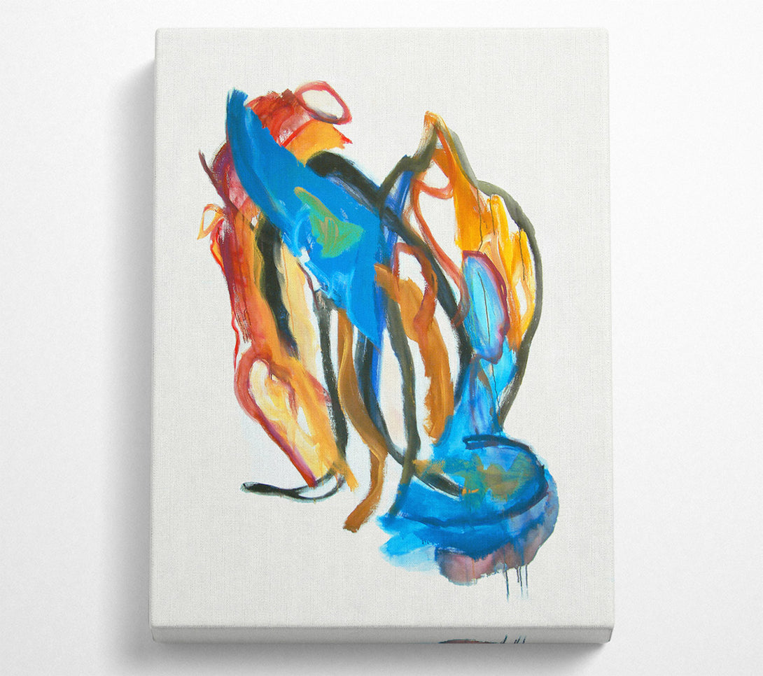  A Canvas Print of Azure Abstract Expressionism Canvas Art