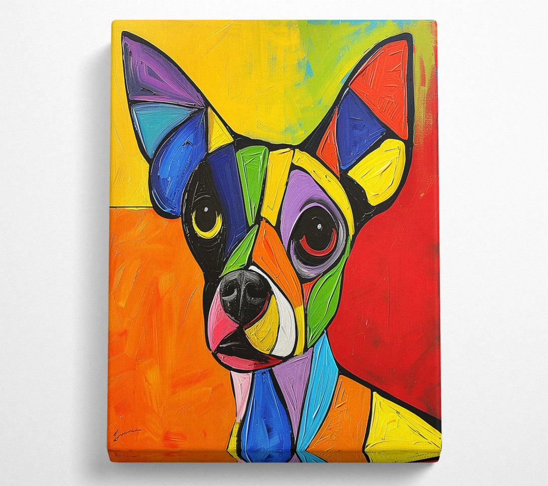  A Canvas Print of Colour Chihuahua Canvas Wall Art