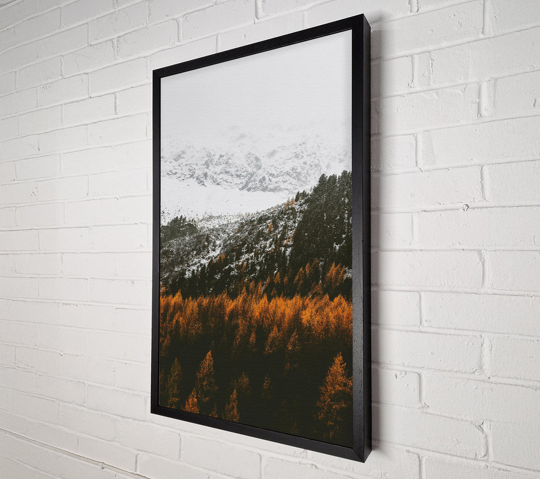  A Canvas Print of Golden Snow-Capped Peaks Canvas Wall Art