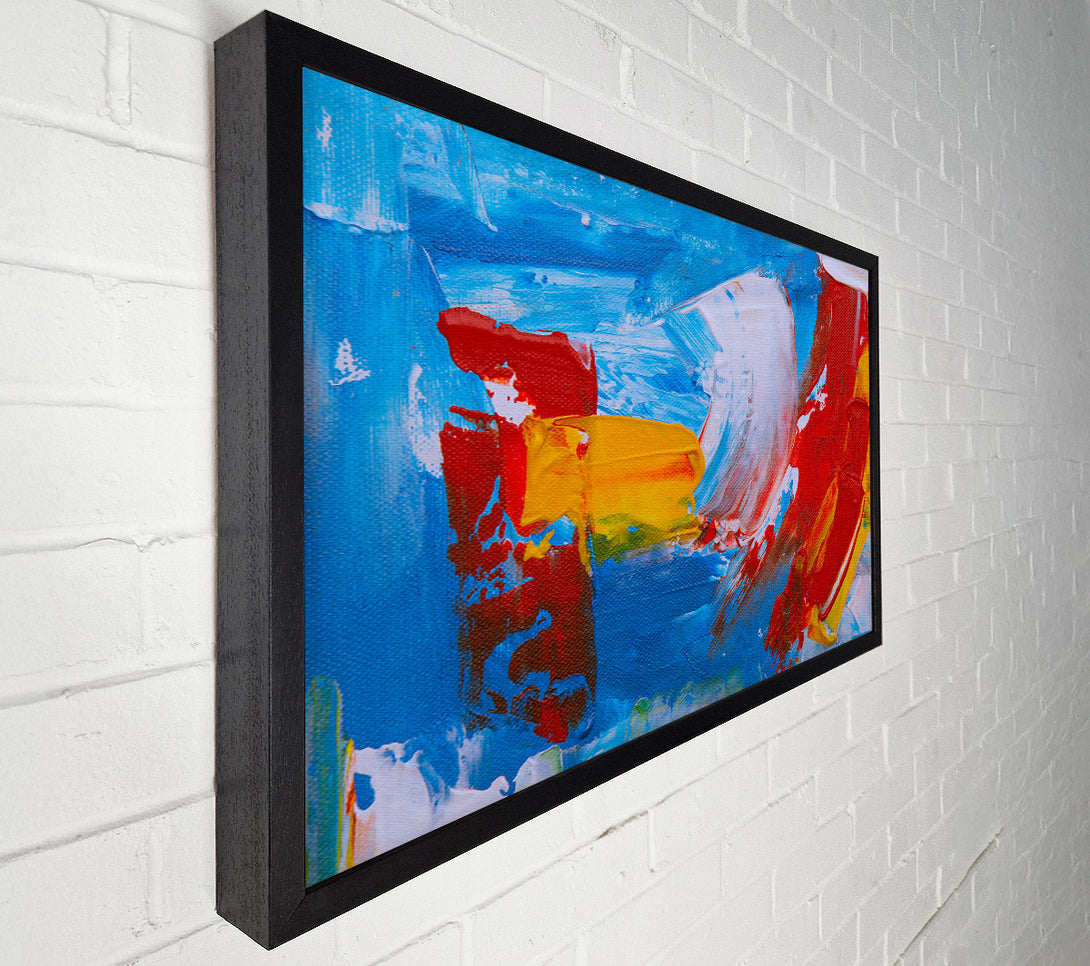  A Canvas Print of Azure Swirls And Strokes. Canvas Art