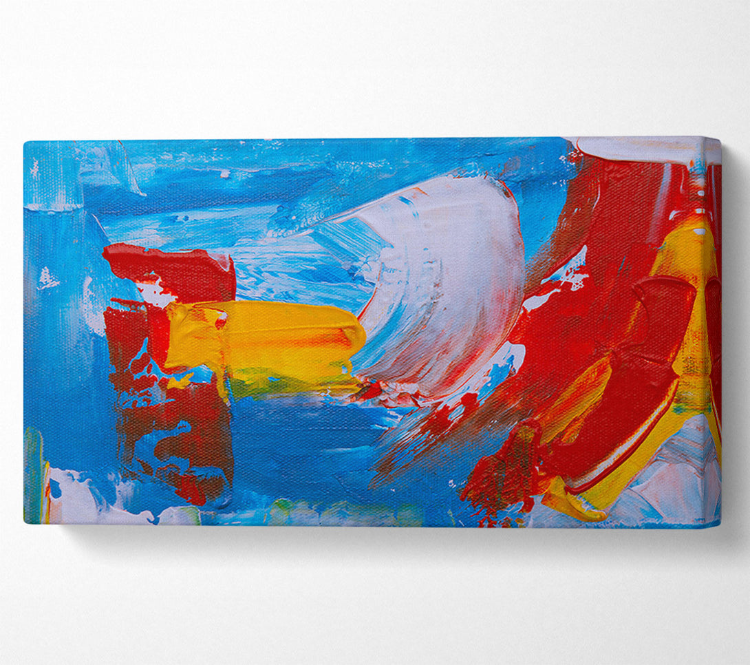  A Canvas Print of Azure Swirls And Strokes. Canvas Art