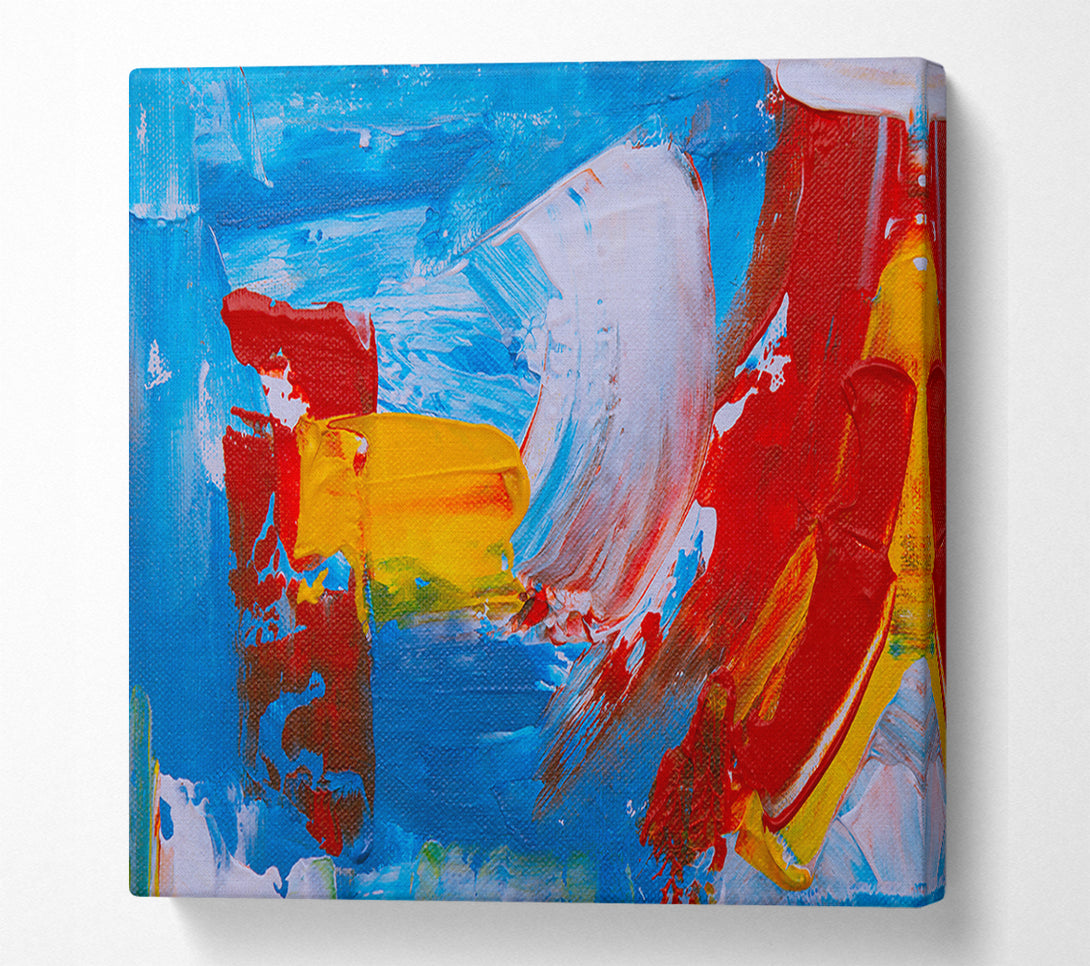  A Canvas Print of Azure Swirls And Strokes. Canvas Art