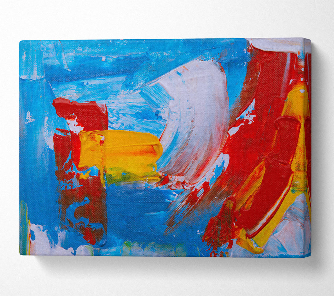  A Canvas Print of Azure Swirls And Strokes. Canvas Art