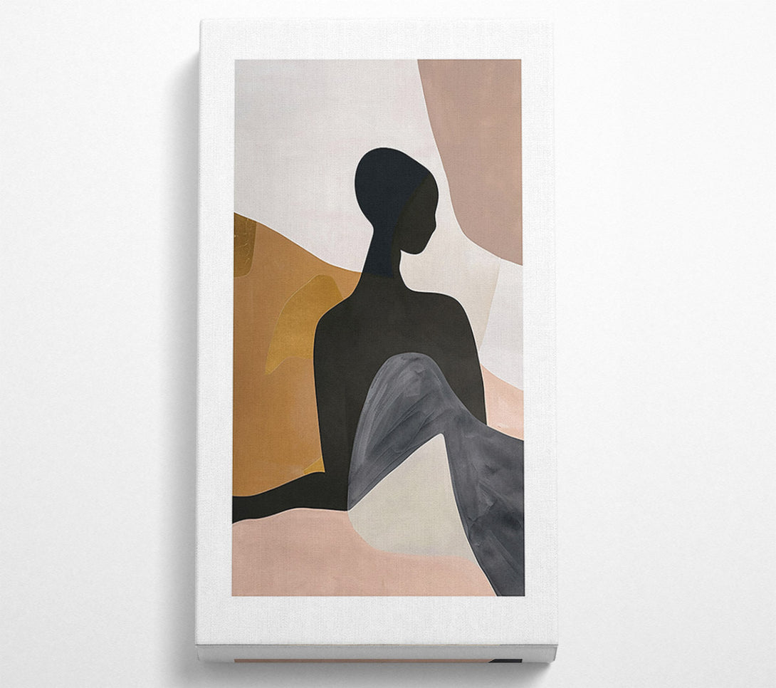 A Canvas Print of Black And Blush Abstraction Canvas Print