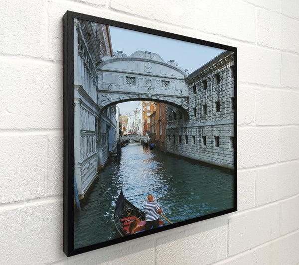 Gondola Under Blue Bridge