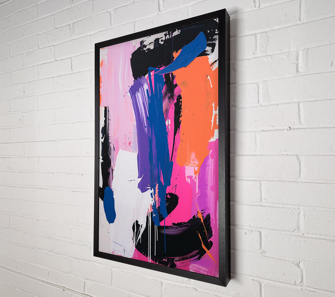  A Canvas Print of Pink And Blue Abstract Canvas Art