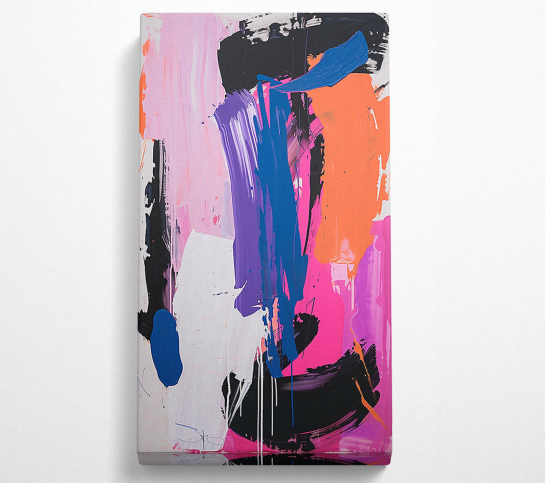  A Canvas Print of Pink And Blue Abstract Canvas Art