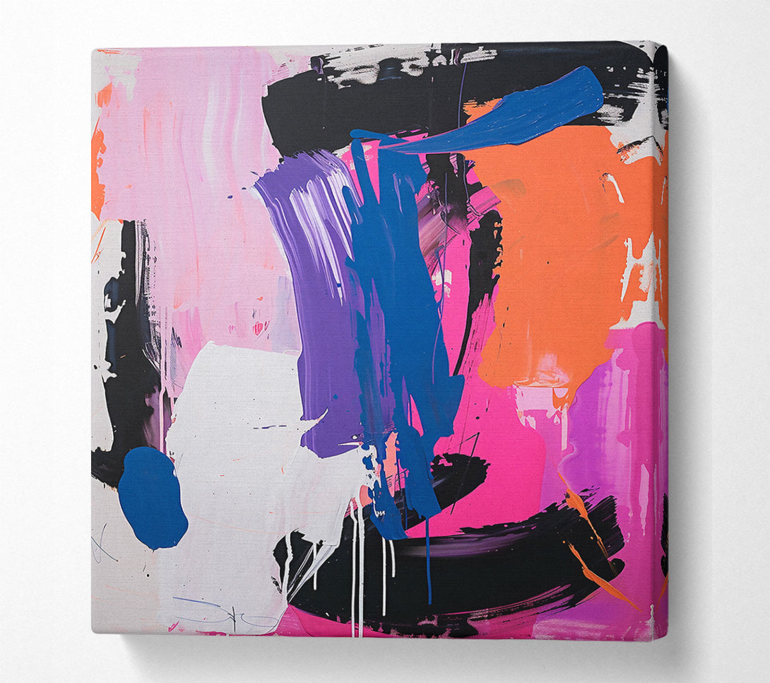  A Canvas Print of Pink And Blue Abstract Canvas Art
