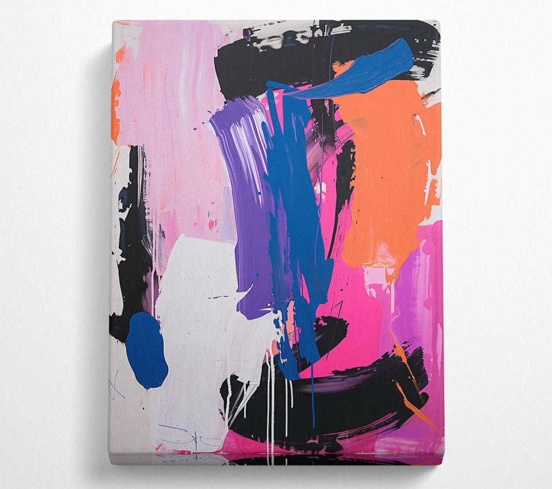  A Canvas Print of Pink And Blue Abstract Canvas Art