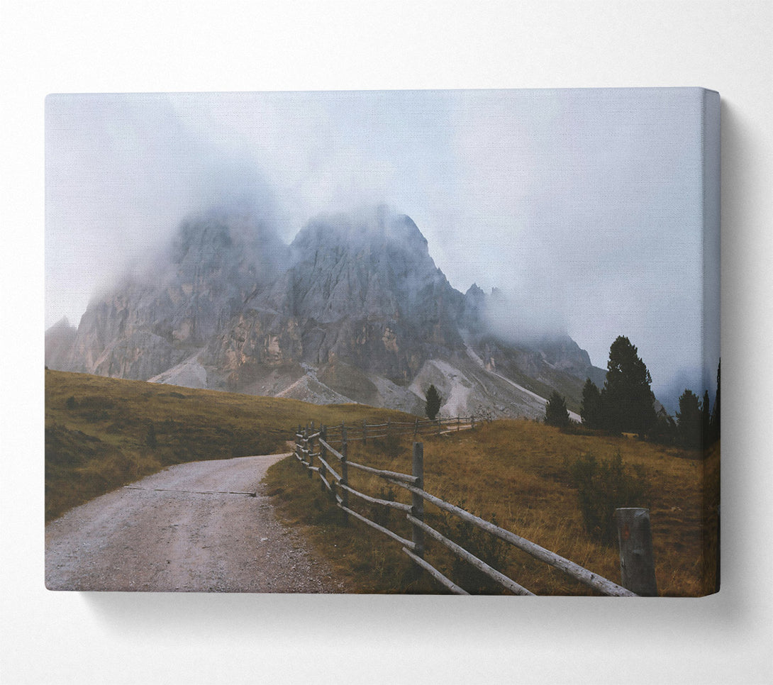  A Canvas Print of Grey Mountain Path Canvas Wall Art
