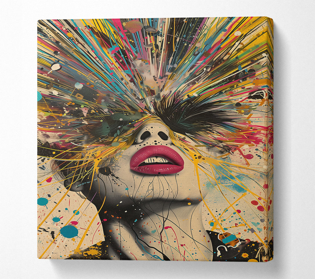  A Canvas Print of Colour Jets From Face Canvas Art