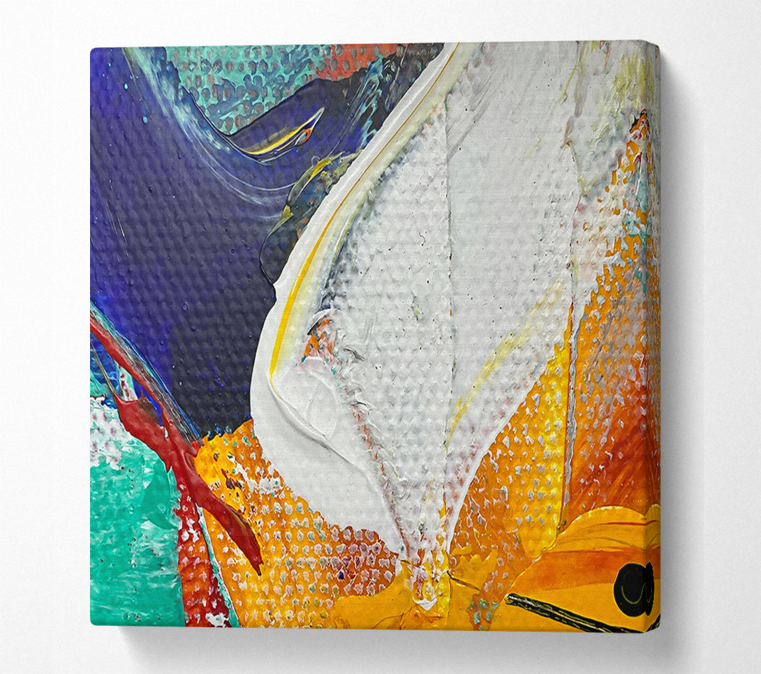  A Canvas Print of White Sunburst Glow Canvas Wall Art
