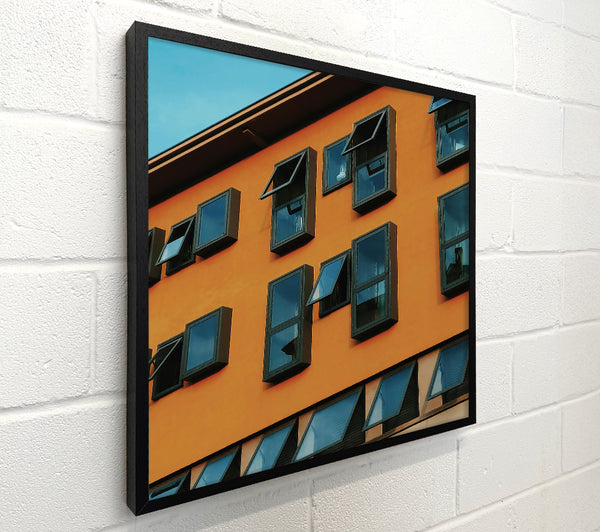 Orange Wall Windows