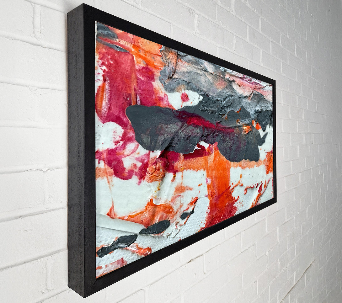  A Canvas Print of Crimson And Orange Abstract Canvas Art