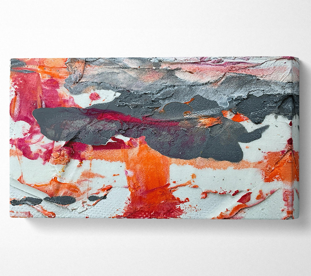  A Canvas Print of Crimson And Orange Abstract Canvas Art