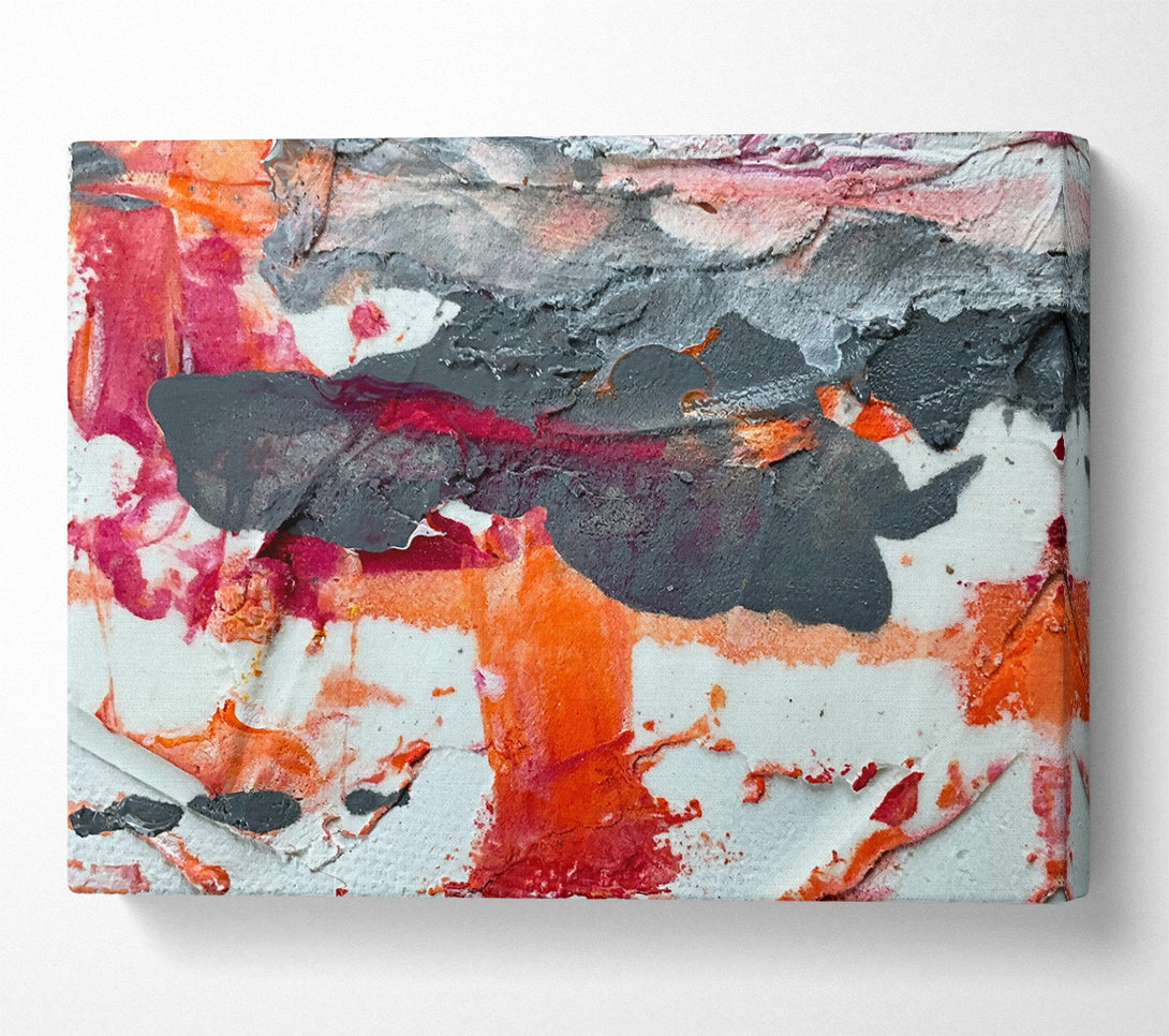 A Canvas Print of Crimson And Orange Abstract Canvas Art