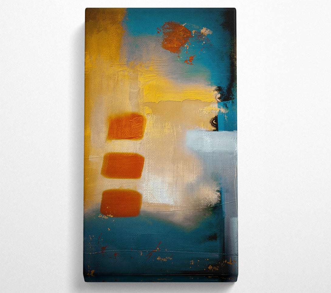  A Canvas Print of Teal Abstract Shapes Canvas Print