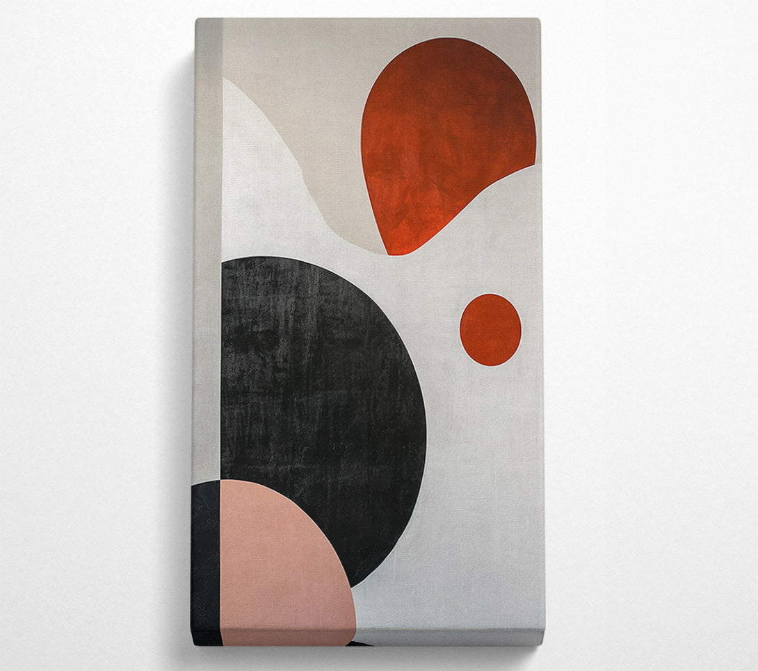  A Canvas Print of Crimson And White Forms Canvas Wall Art