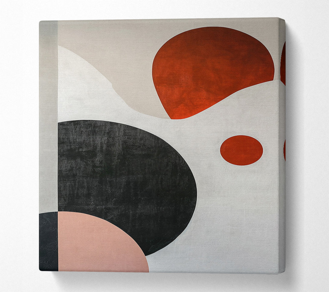  A Canvas Print of Crimson And White Forms Canvas Wall Art