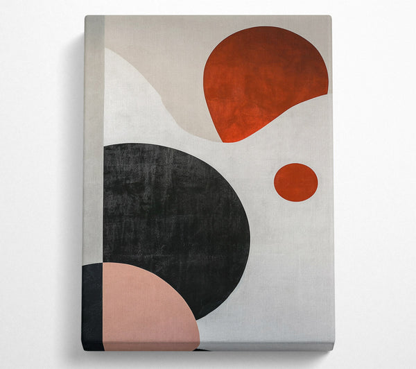  A Canvas Print of Crimson And White Forms Canvas Wall Art