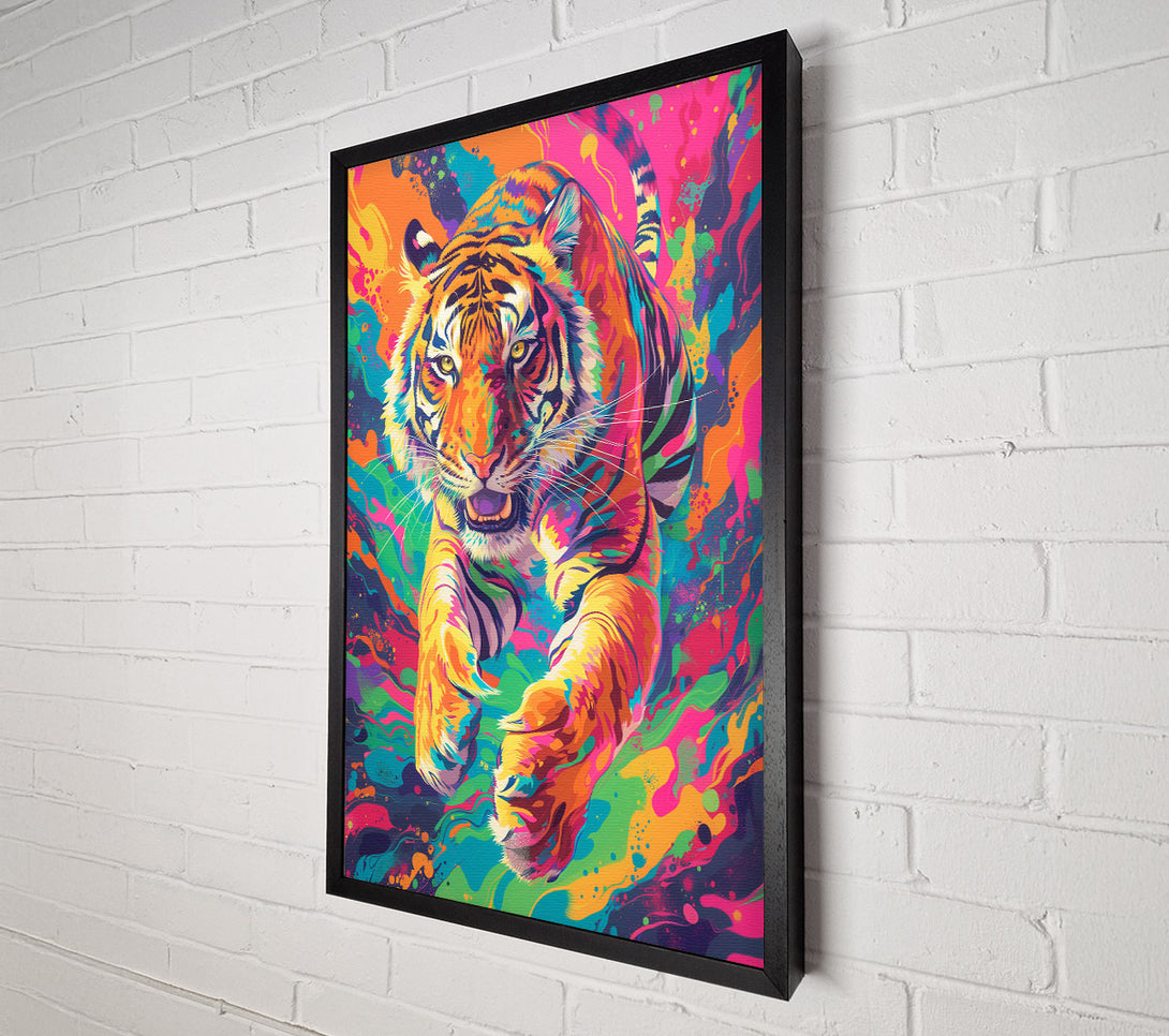  A Canvas Print of Colour Tiger Canvas Wall Art