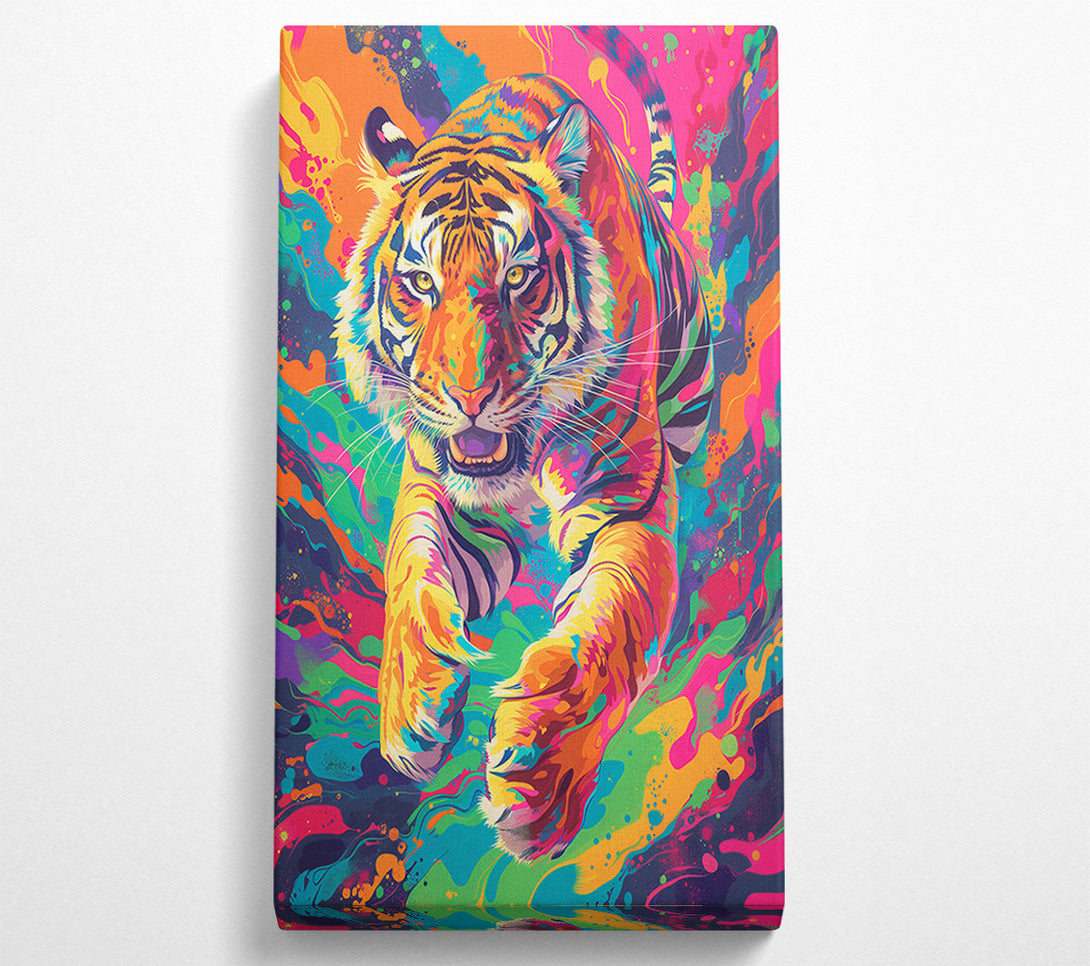  A Canvas Print of Colour Tiger Canvas Wall Art