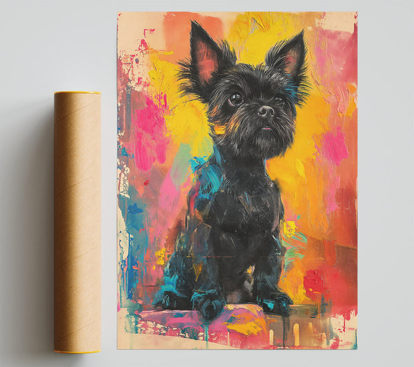 Yellow Dog Portrait Poster