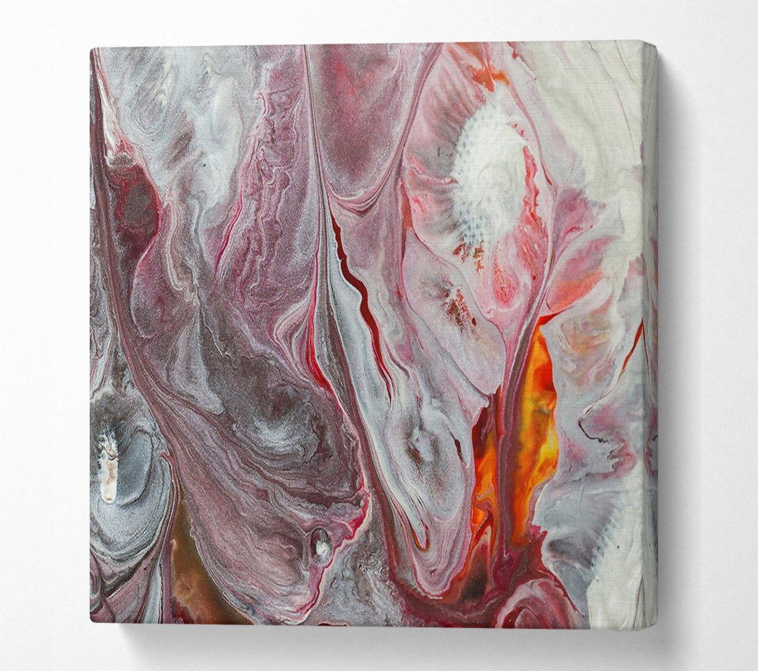  A Canvas Print of Crimson And Silver Flow Canvas Art