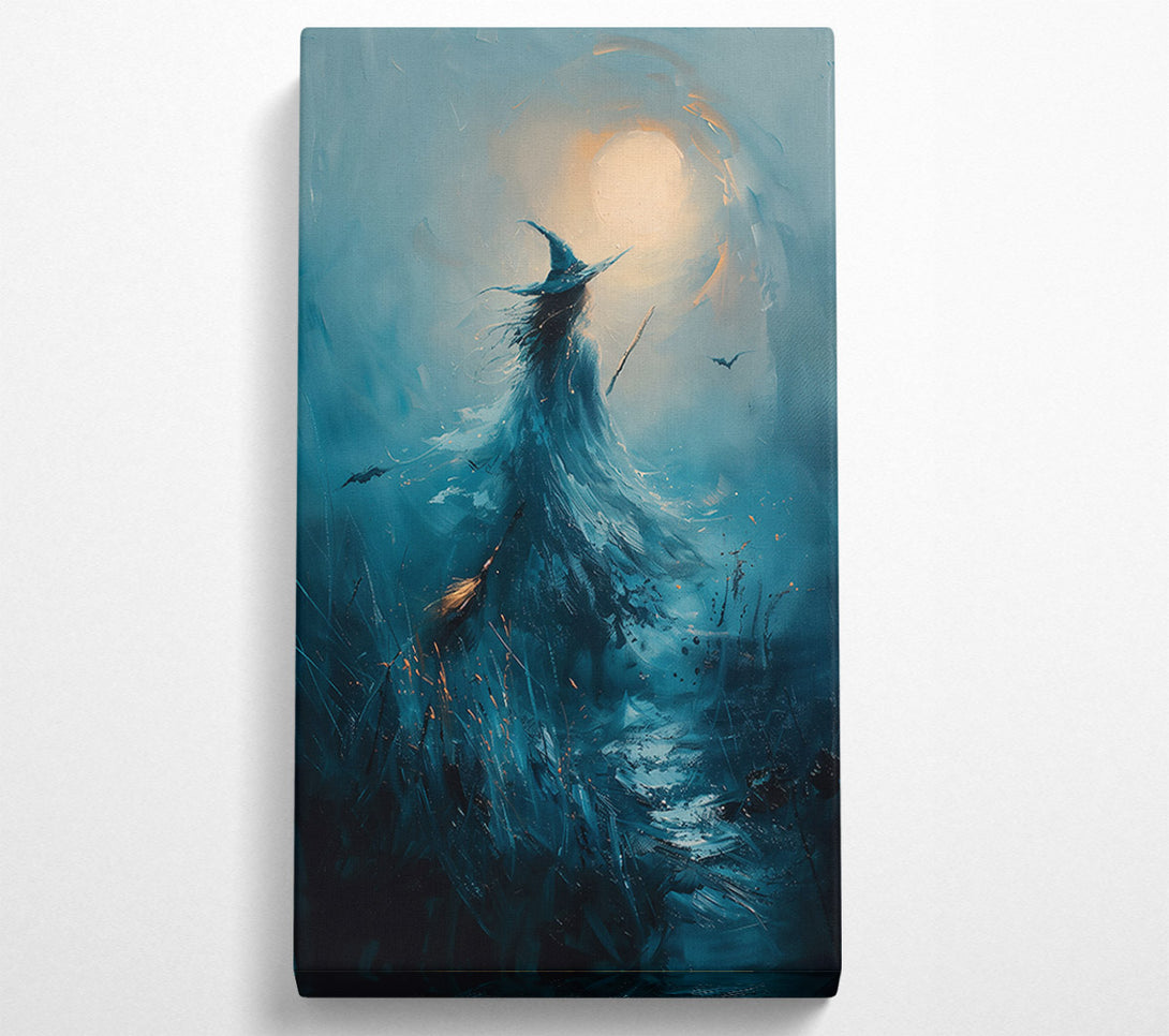  A Canvas Print of Teal Witch'S Flight Canvas Wall Art