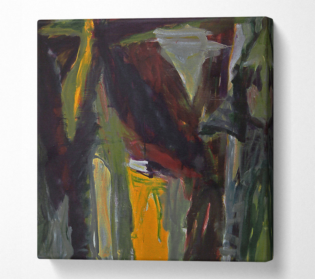  A Canvas Print of Golden Forest Shadows Canvas Wall Art